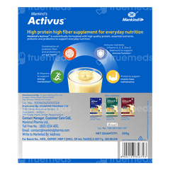 Activus Vanilla Flavour Zero Added Sucrose Refill Powder 200Gm